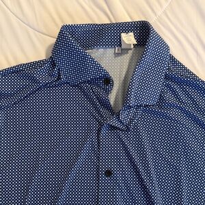 State & Liberty Blue Polka Dot Button-Up Shirt